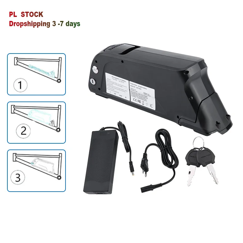 China Factory Custom Ebike Li-ion Battery Pack 24V 36V 48V 7.8Ah 10A 13Ah 15Ah 17.5Ah 20Ah Lithium Battery Case For Motor E Bike