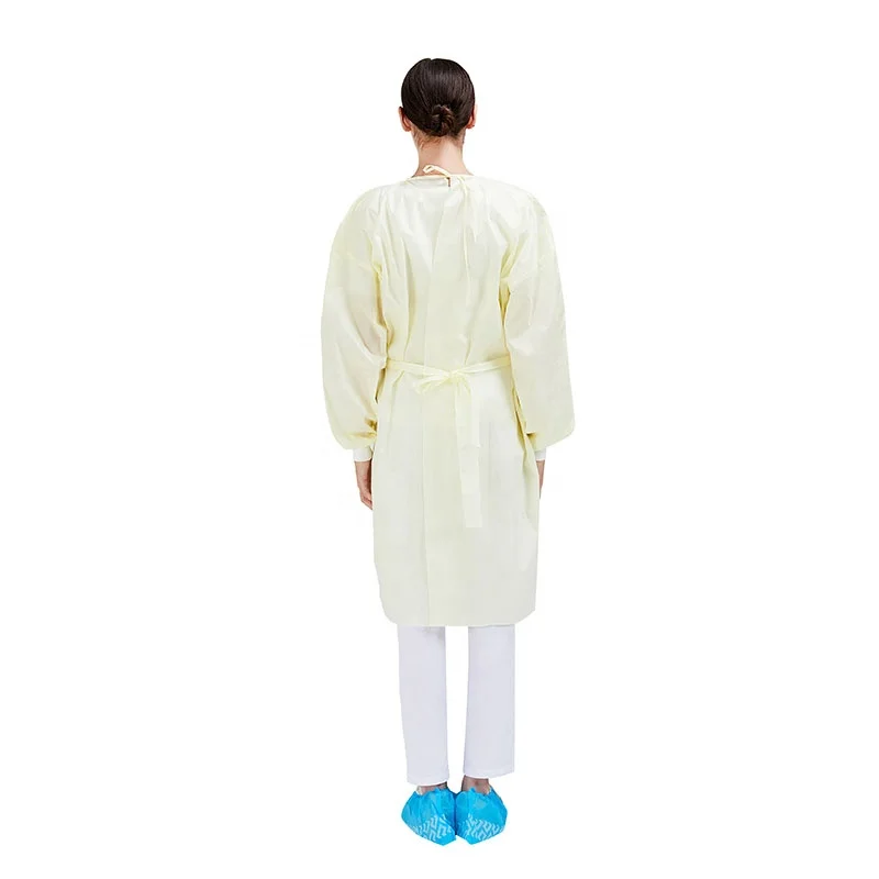 Medium Weight Isolation Gown with  Knit/Elastic Cuffs