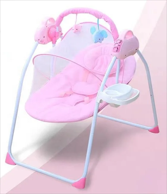 Детское складное кресло-качалка mecedora con mosquitero y control