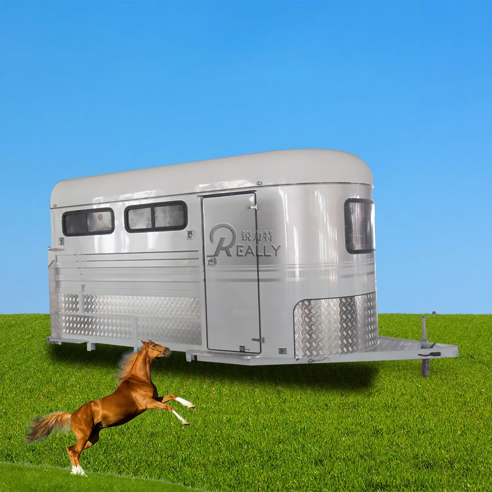 2023 China factory direct sale 3 horse angle load float, trailer with Australian standard