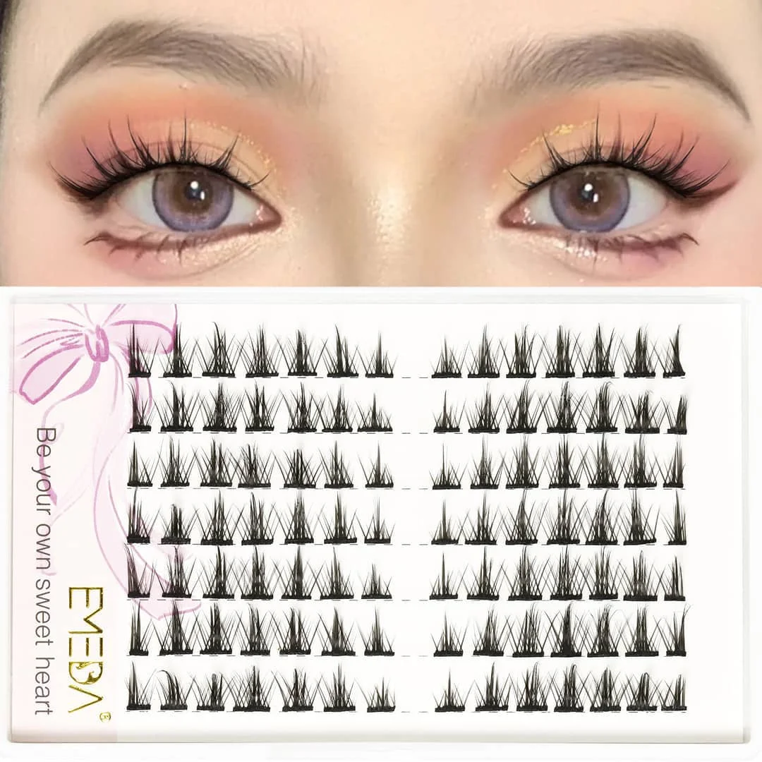 pre-glued self adhesive natural ingredients lash lift hand tied diy mink cluster lashes verlangerung kit