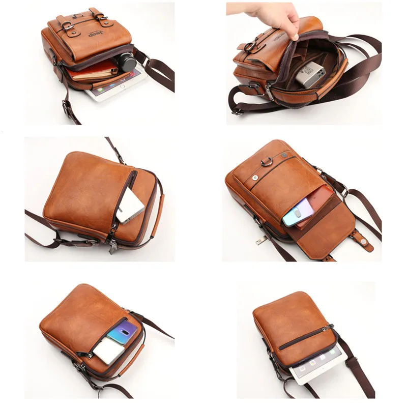 
Dropshipping New Style Large Capacity Leather Crossbody Men Bag 
