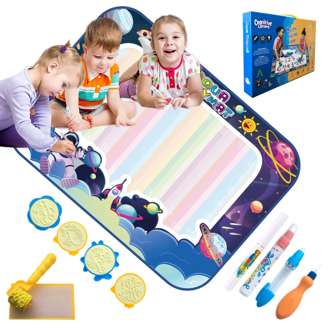 Factory Direct Sale Toddler Toys for Baby Water Drawing Mat Large Educational Magic Planet Doodle Mat