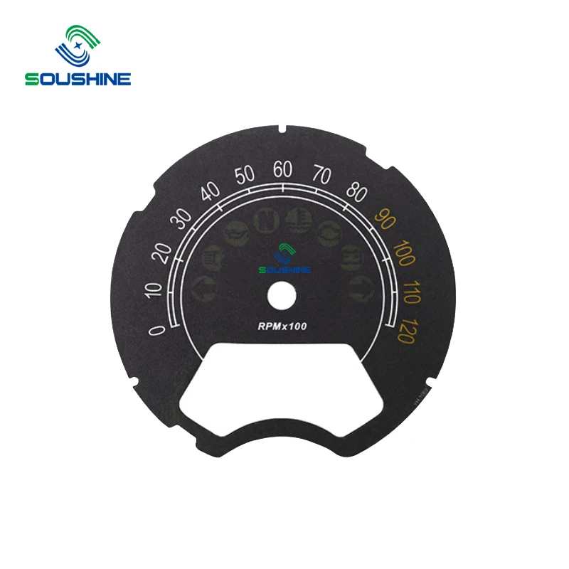 High Quality Polyester Label Control Panel Stickers for Car dashboard