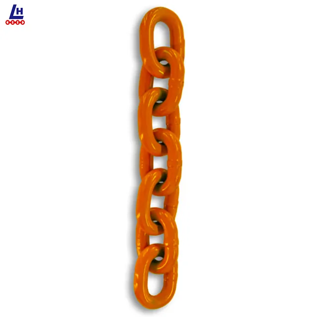 8mm Plastic Coated Orange G100 Alloy Steel Load Lifting Chain
