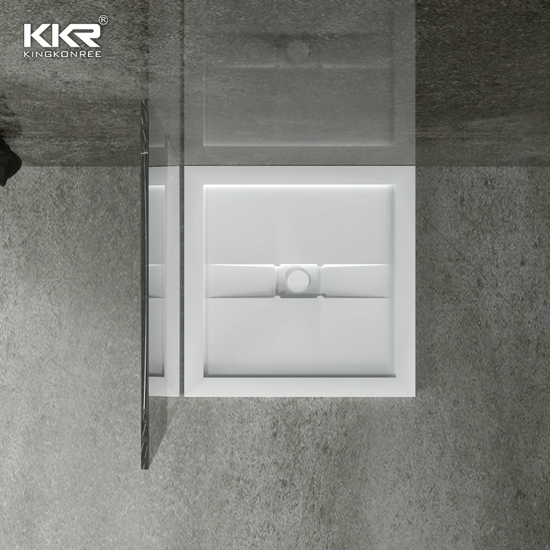 Custom solid surface shower base acrylic shower tray