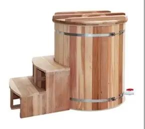 Hot selling Cedar cool tub cold machine Icebath cool plunge for spa shower