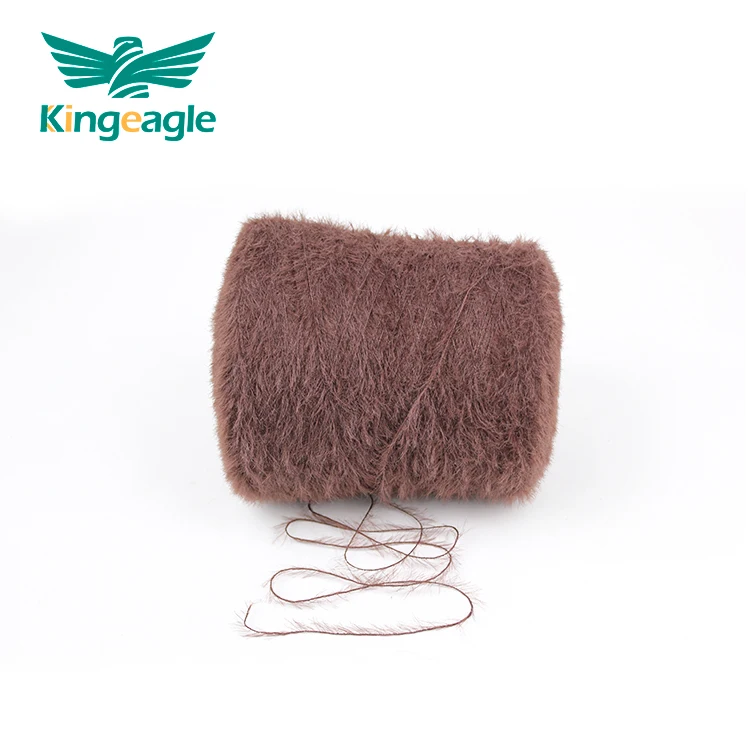 Kingeagle Brand ODM 100% Nylon Hairy Mink 7nm 2cm Feather Yarn
