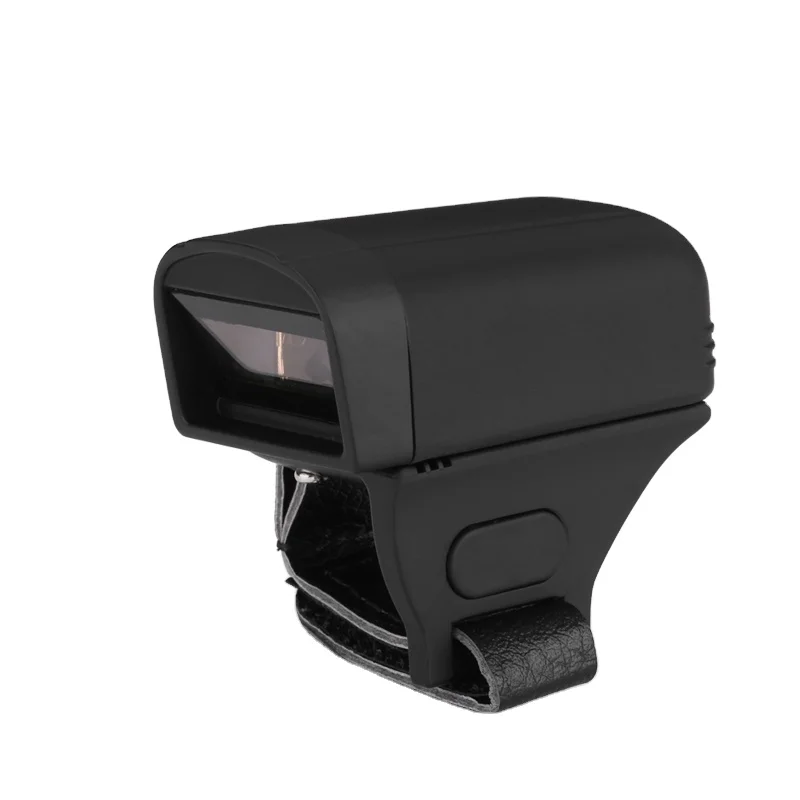 Portable Handheld Blue tooth Wireless Ring Finger Mini 1D Barcode Scanner PDF417 2D QR code Scanner for iPhone/Android/Windows