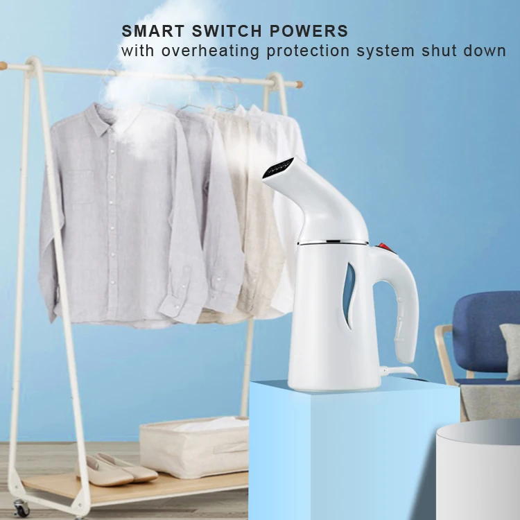 hand held dual heat with white blue 7 in 1 fabric powerful sanitizer clothes standing iron  garmetn steamer for clothes vertical