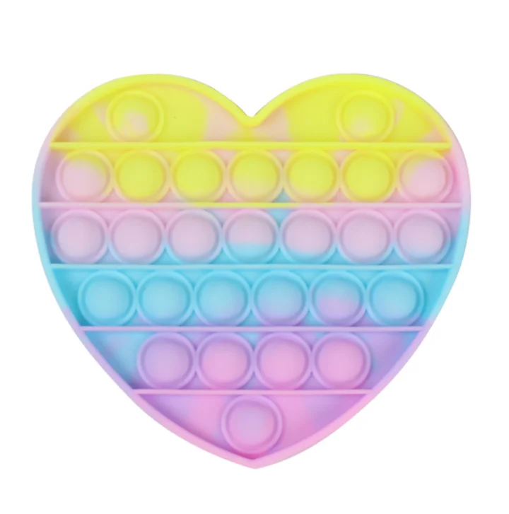 Square Rainbow Popping It Toy, Push Popup Simple Dample Fidget Toys, Rainbow Among us Push Bubble Popping it Fidget Toy