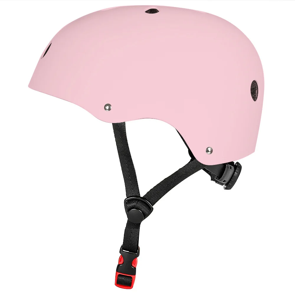 Manufacturers Popular Safety Helmet Solid Color Roller Skateboard Riding Pedal Helmet Anti-collision Children Adult Models