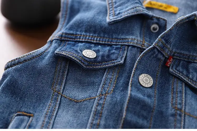 New arrival kids outside sleeveless jacket boys and girls denim jeans vest