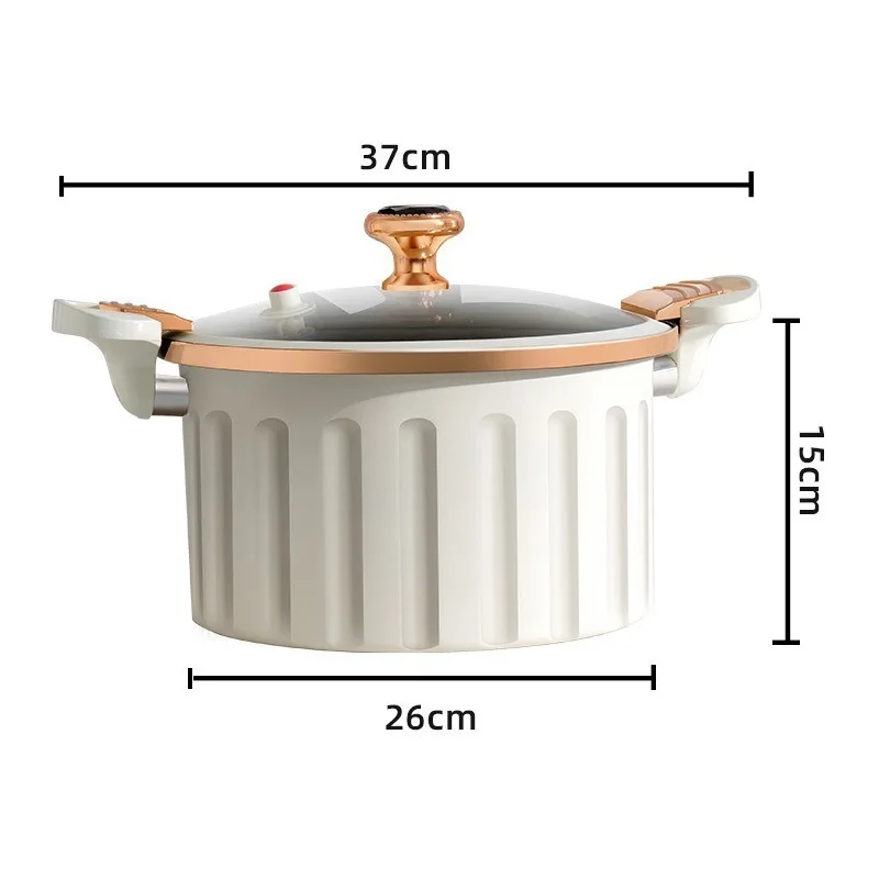 Large Capacity Non Stick Cookware Sets Micro Pressure Cooker Maifan Stone Soup Pot  Push Pull Lock Pressure Pot with Lid
