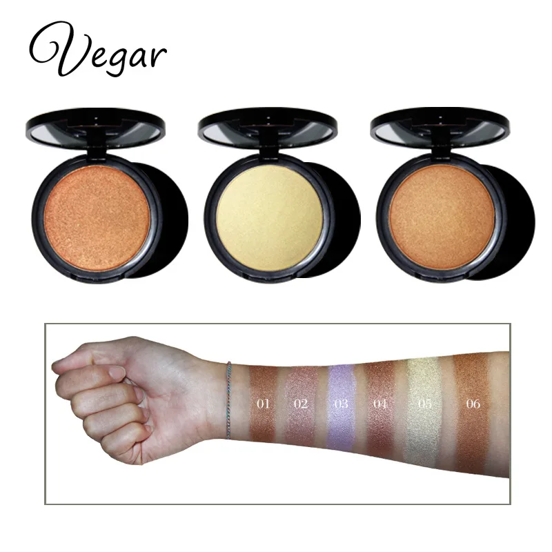 High Gloss Glitter Powder Pearl Powder Face Makeup 6 Color Natural High Gloss Powder