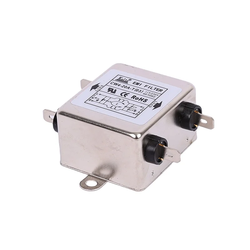 Кеилс силовой фильтр 220 В однофазный очиститель однополюсный CW3-10A/20A-T