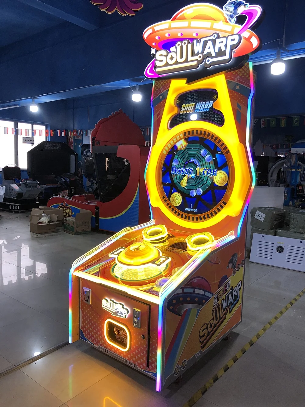 Dinibao New Soul Warp Video Game Machine Kid-Friendly Arcade Boxing and Shooting Game Coin Payment for Amusement