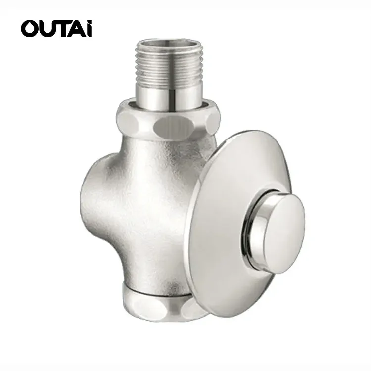 Bathroom fitting wall mount push button squat pan urinal toilet flush valve wholesale Hand Pressure Flushing Valve For Sale