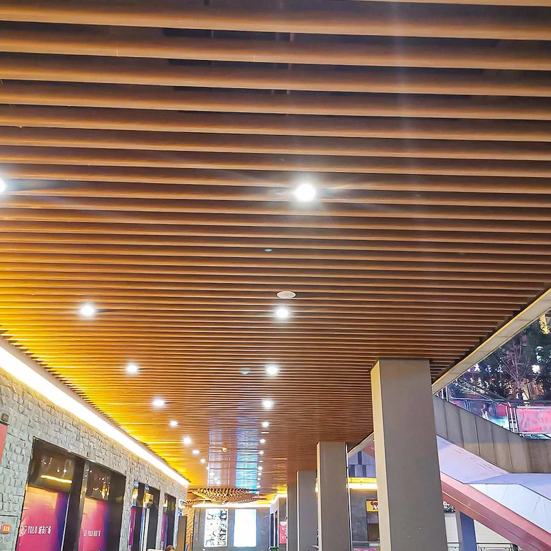 Modern Design Semi Curved Ceiling WPC Indoor Decorative Ceiling for Shop
