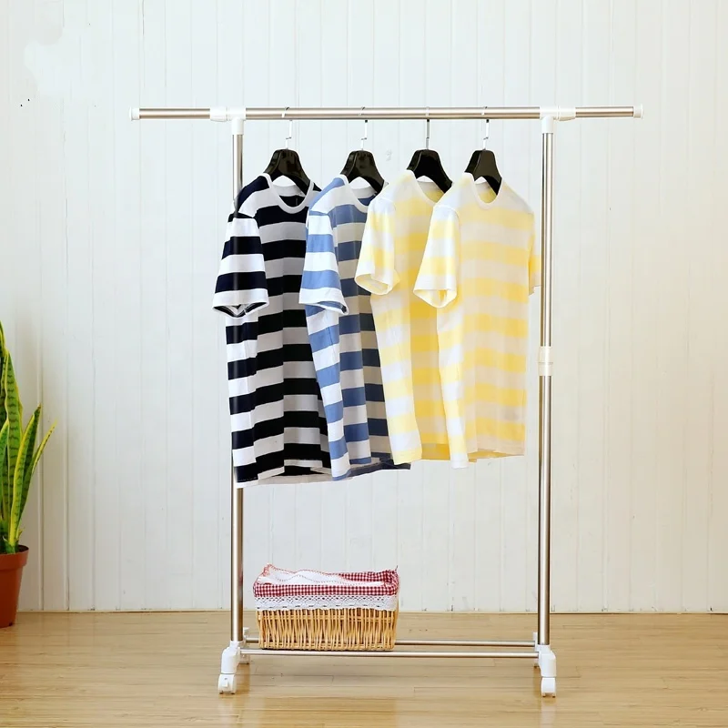 Stainless steel Garment  Cloth storage rack Adjustable Garment hanging drying rack