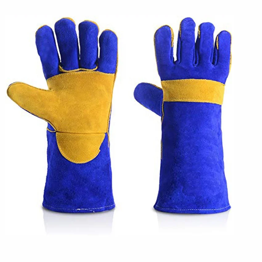 Cow grains Split Leather Wholesale Cheap Pakistan Custom Welding  Mechanics Working Gloves for  Man