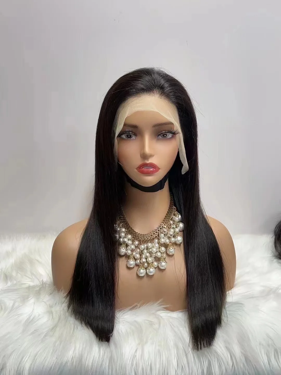 13x4 Frontal Swiss Lace Wig Bone Straight Hair Extensions 100% Vietnamese Human Hair Cheap Price Super Double Drawn wigs