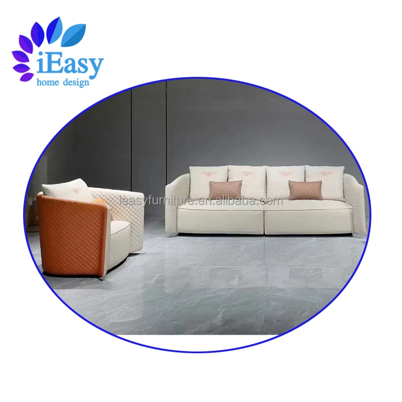 Мебель iEasy Foshan по заводской цене Лидер продаж современный кожаный диван в итальянском стиле для отдыха элегантная мебель гостиной