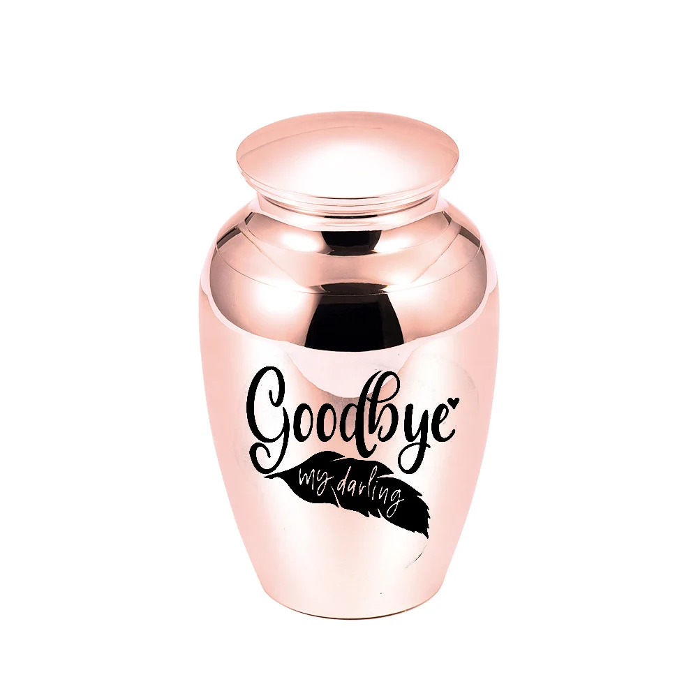 Ashes Funeral Small Cremation Urn Casket Container Mini No Deformation Commemorate the Departed Loved Ones Lock Belt Gift Velvet