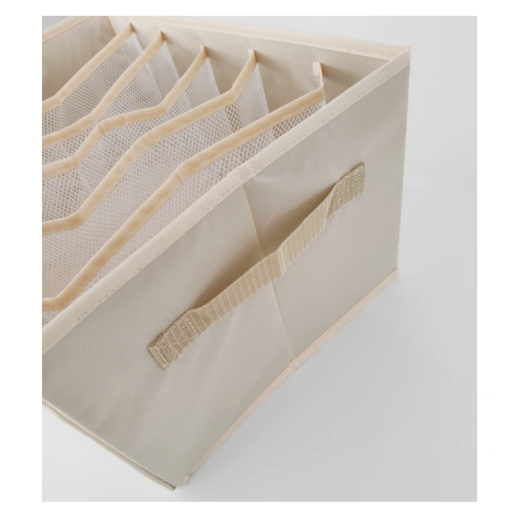 Washable foldable household socks Clothing Storage box jeans 6 grids Oxford wardrobe clothes folding Organizer for closet