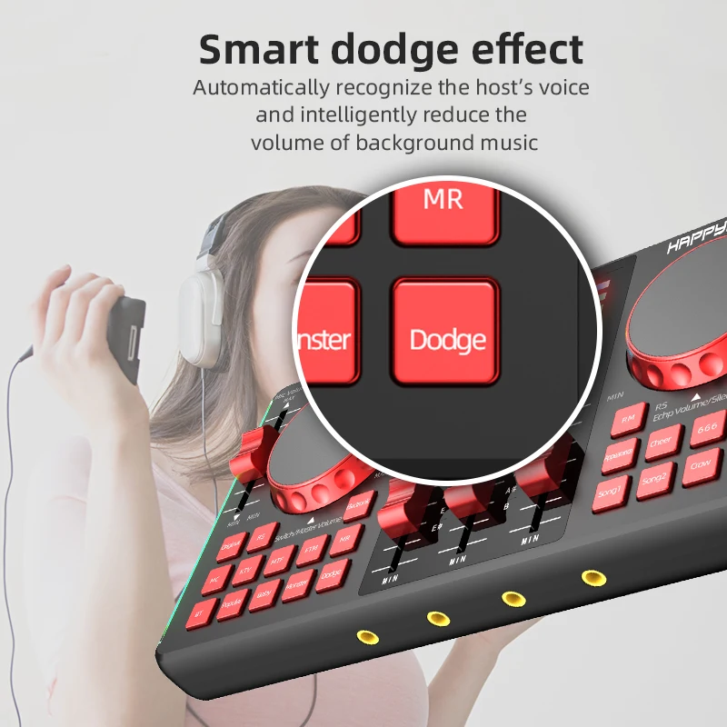 Bluetooths цифрового аудио вещания V8 звуковая карта мобильного телефона голосовой конвертер караоке USB Live мобильный