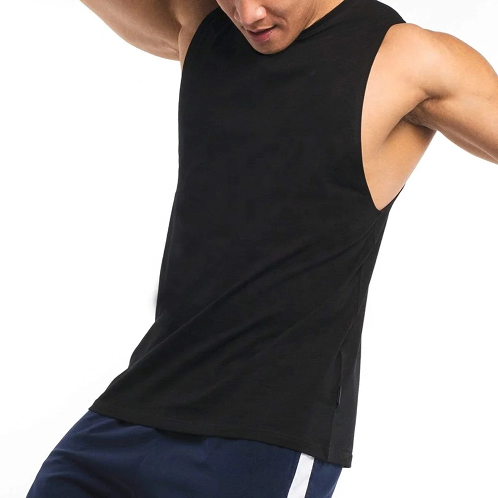  Мужские майки из хлопка и полиэстера на заказ тренировочная майка с y-образной спинкой