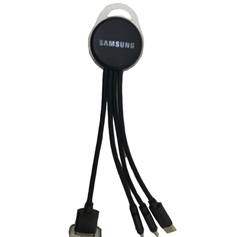 
4 in 1 Customized Led Light Logo Charger USB Cable All in one Multi USB Charging Cable 