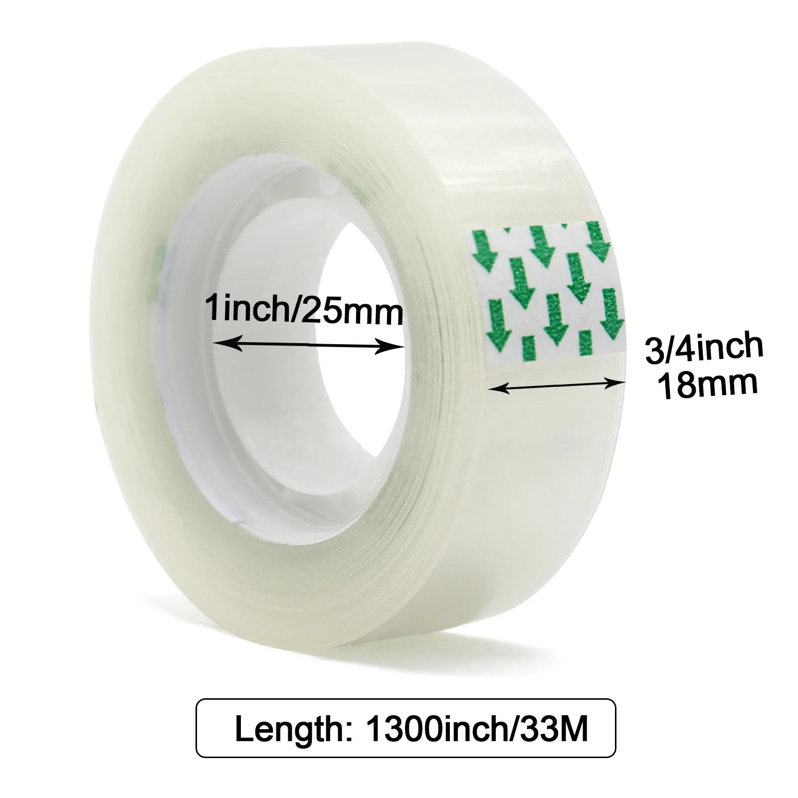 8 Pack Easy Tear Stationery Tape With 3/4 inch and 36 yards