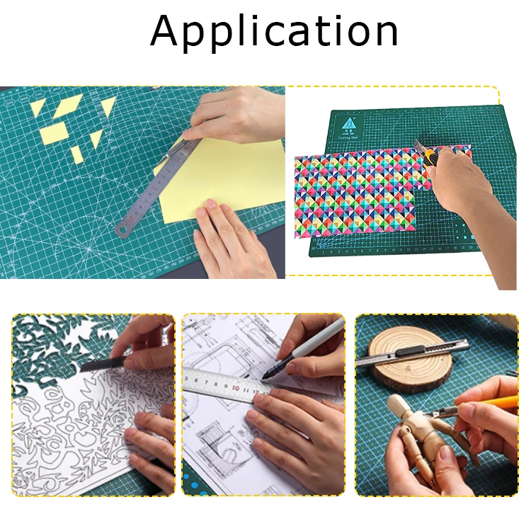 Customize low moq PVC black purple pink a0 a4 diy self-healing 12x12 cutting mat for sewing