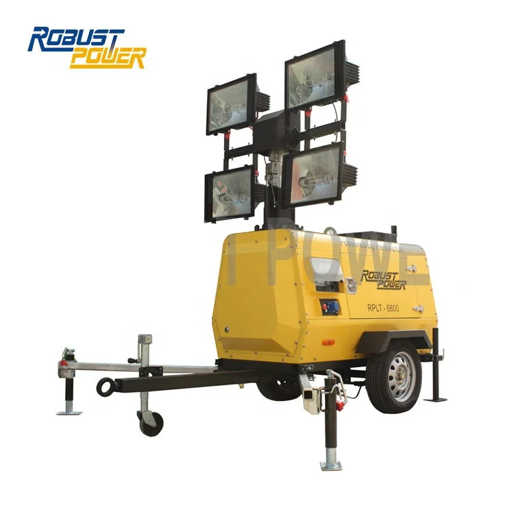 8M Hydraulic Lighting Tower Generator Engine portable Light Tower