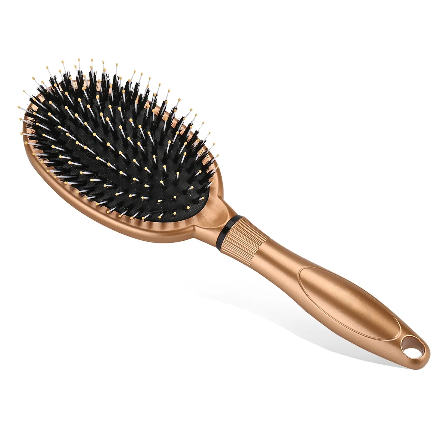 Quality Comb Style Oval Shape Medium Size Wholesale Popular Mixture Bristle Hair Scalp Massager Hair Comb For Gifting