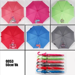 RST cartoon unicorn printed colorful small children umbrellas for school students half-auto kids umbrellas for christmas gifts