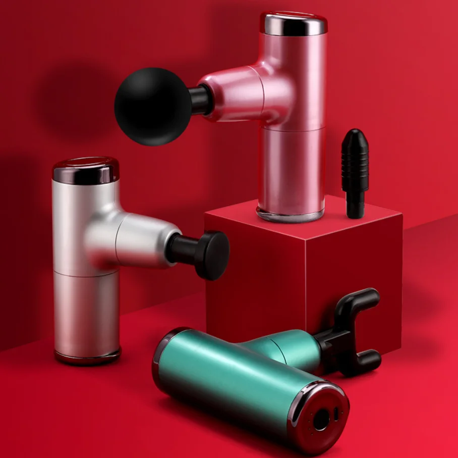 Dropshipping Deep Muscle Fascial Body Massager Mini Massage Gun Portable Handheld Electric Vibration Massage Gun