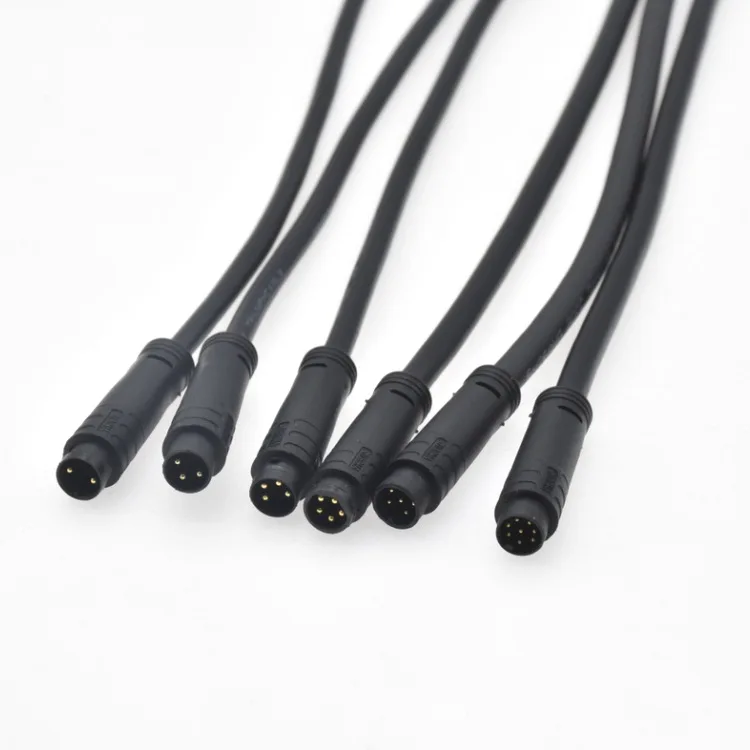 Electric bicycle/scooter/tricycle signal M8 Snap in Sensor Cable 2Pin 3Pin   8Pin  M8 Plastic Connector