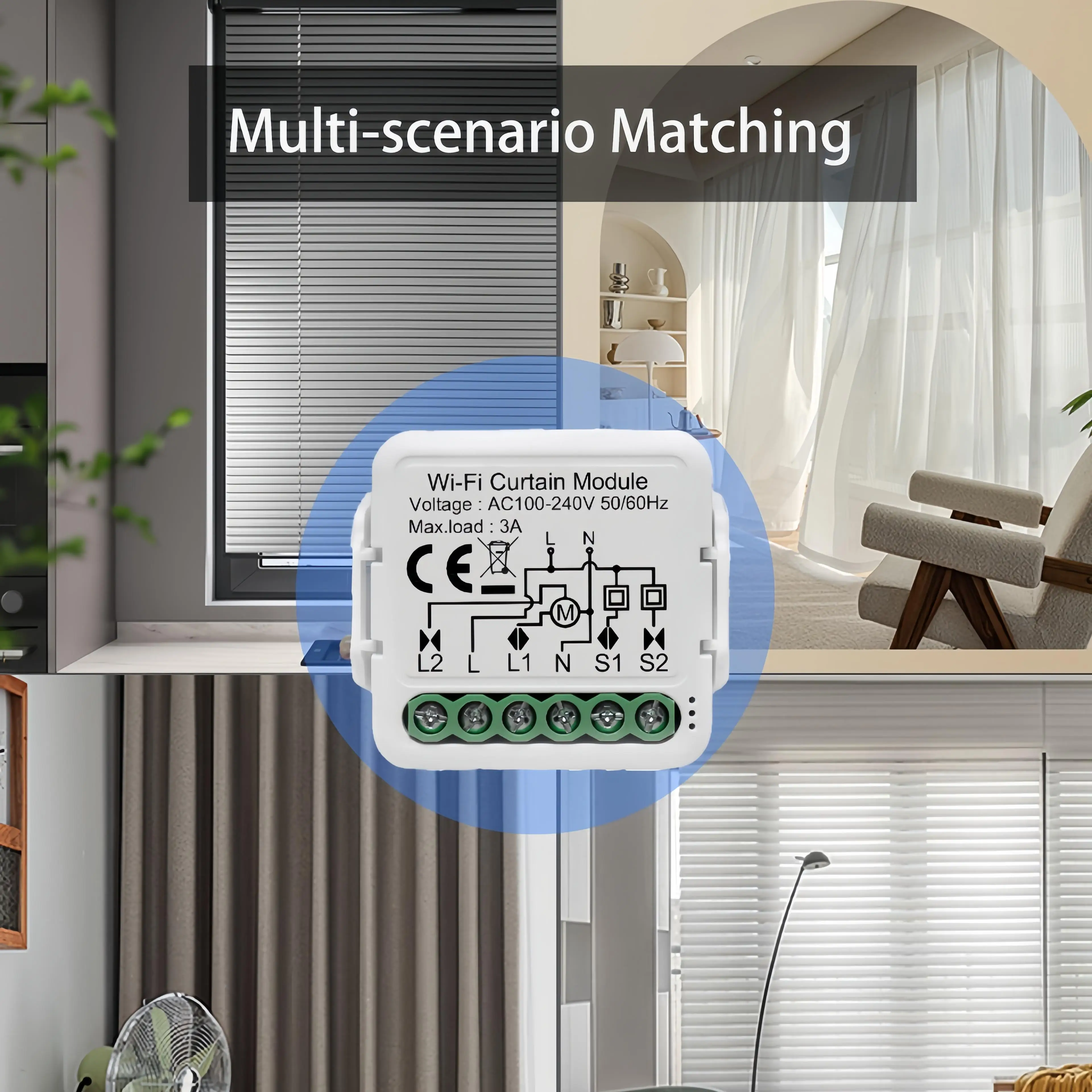 WiFi/ZIGBEE Tuya Smart Curtain Switch interrupter Zero Fire Mini Switch Circuit Breaker Module App Remote Control Switches