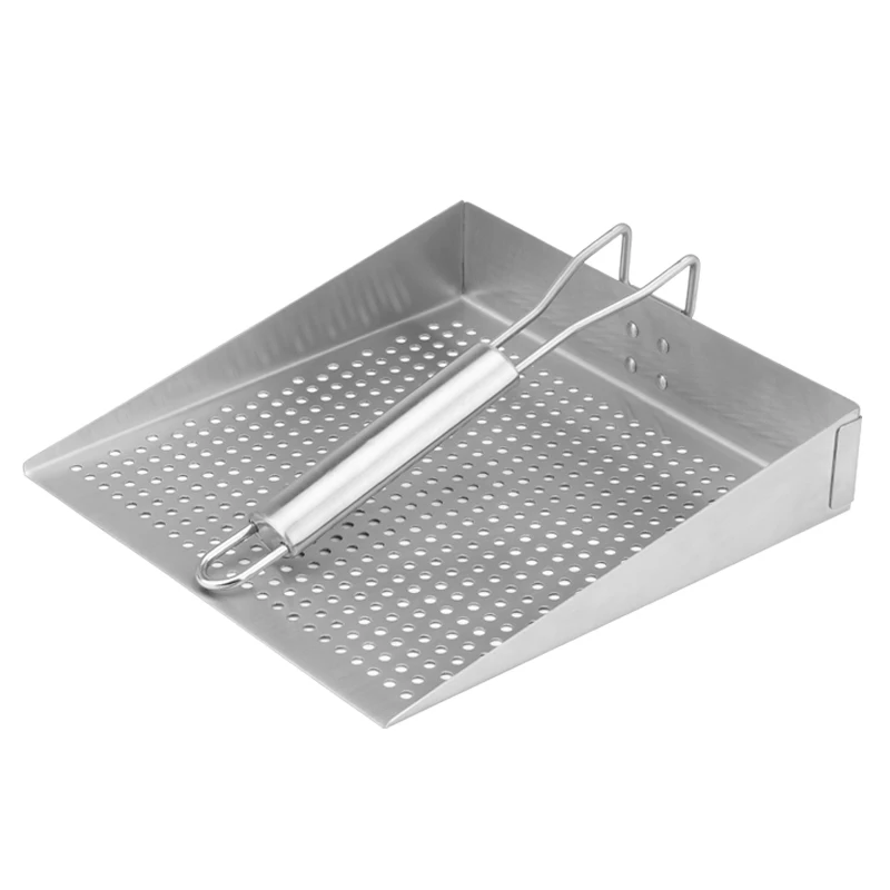 New good quality folding handle stainless steel perforated pizza shovel tool spatula pizza peel