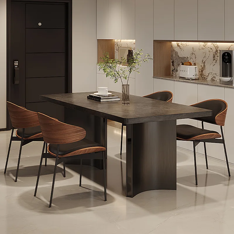 Dining Chair  With bend plywood Pu Leather Cushion for Hotel restaurant wooden chair