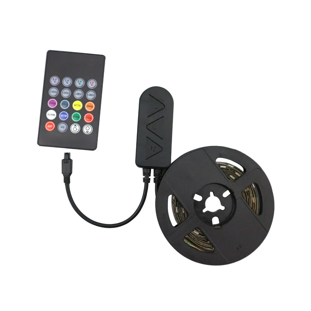 Синхронизироваться с музыкой Светодиодная лента USB 5V 3 м SMD5050 ТВ цвет подсветки меняется DIY свет интеллектуальное управление приложениями