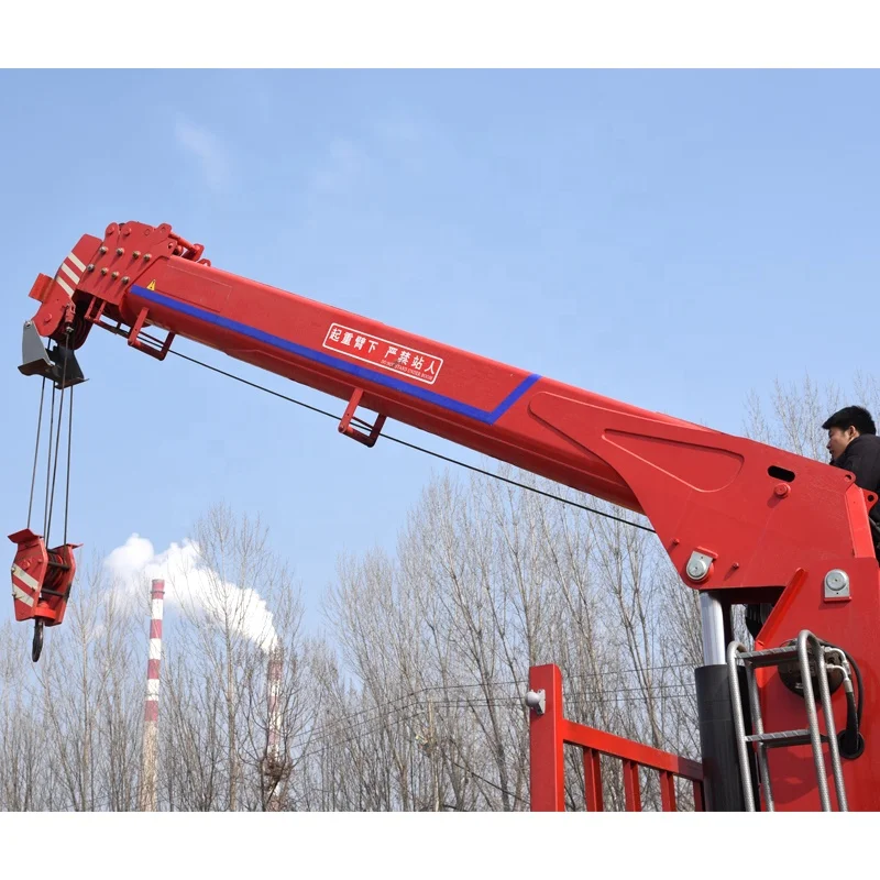 Ready Stock 14 Ton Truck Crane Hydraulic Arm Truck Mounted Crane Color Customization