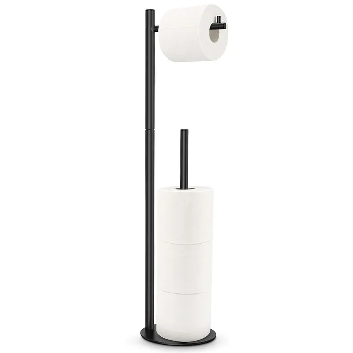 OEM ODM Wrought Iron Toilet Paper Holder Stand Toilet Paper Holder with Shelf for Bathroom Storage Toilet Paper Holder