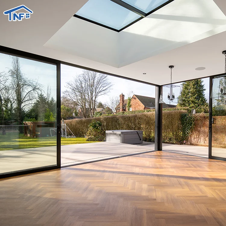 2 Panel Sliding Patio Triple Glazed Aluminium Double Glass Sliding Doors sliding door system