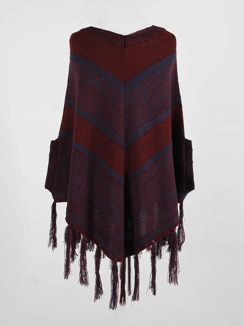 Wholesale 2020 latest fashion acrylic poncho shawl ethnic style ladies cape cardigans outdoor warm women poncho winter