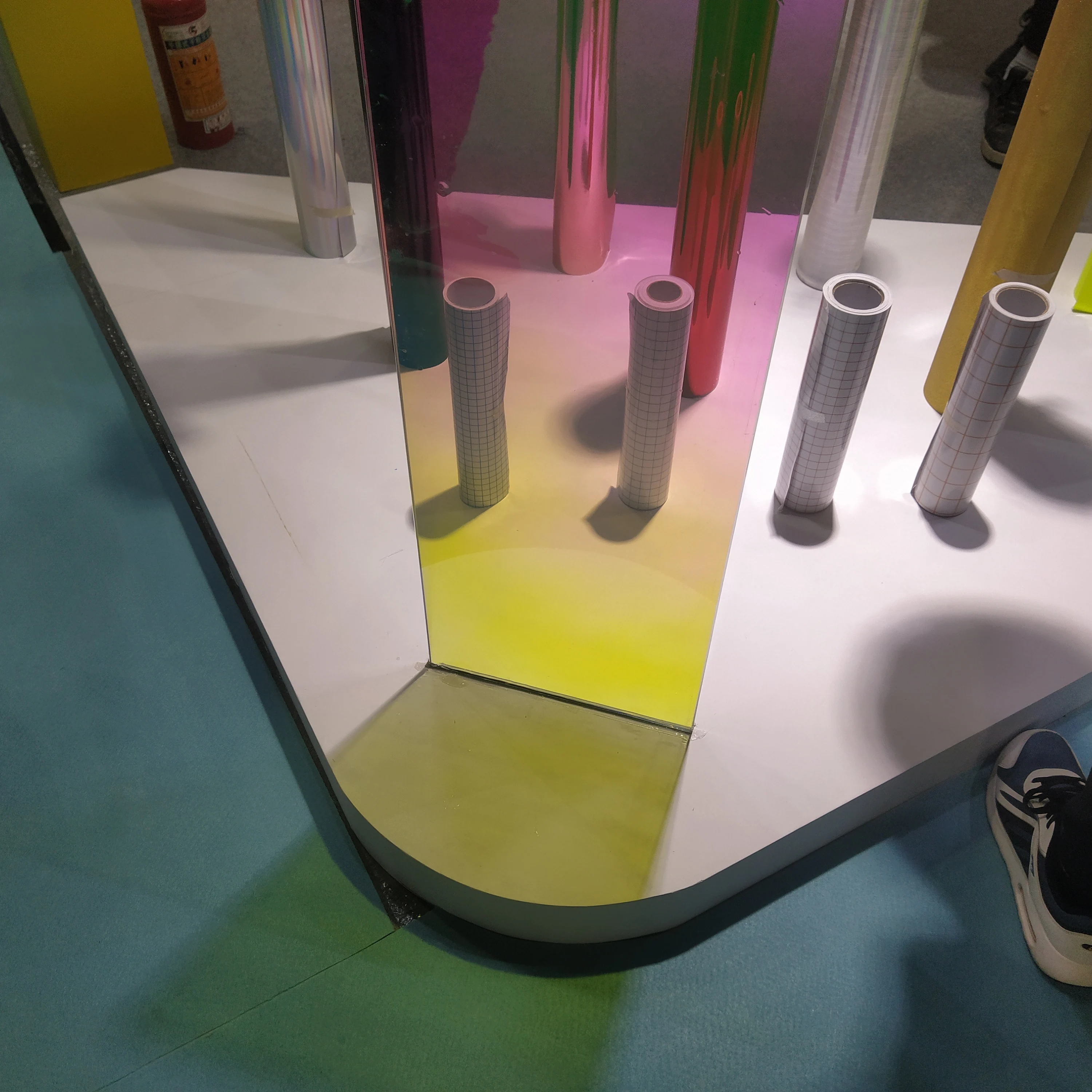 Anolly newest product colored holographic iridescent rainbow window glass decorative film vinyl