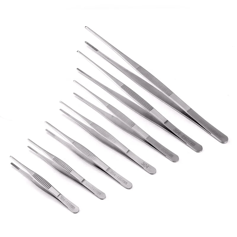 12.5cm 14cm 18cm 20cm 30cm Medical Instruments Anti-static Tweezers Eyelash Extension Curved Stainless Steel Tweezer
