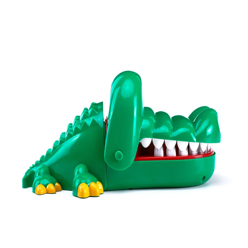 Оптовая продажа, детская игрушка для трюков, 21 см, большая игрушка для пальцев крокодила, Интерактивная настольная игрушка для родителей и детей для извлечения зубов акулы
